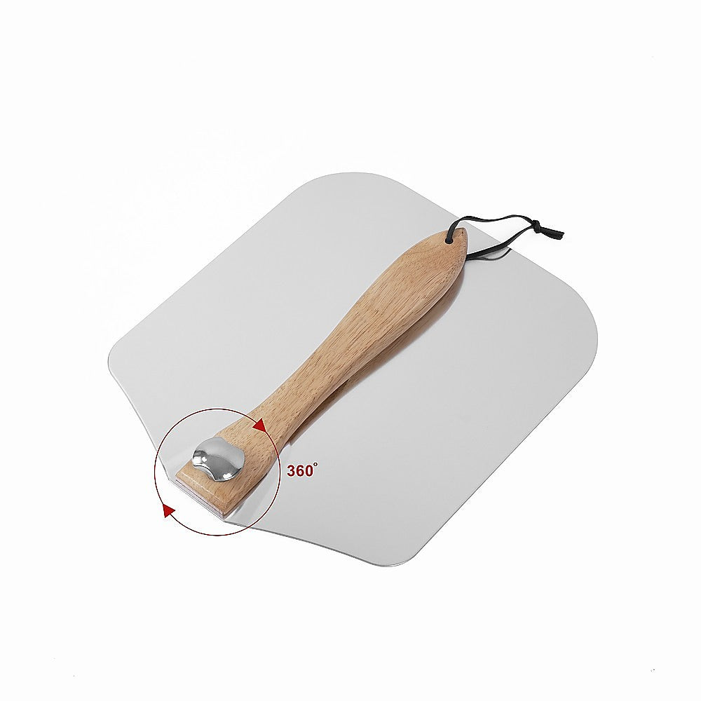 Pizza Peel Paddle w/ Foldable Handle for Baking Oven & Grill Aluminium 4