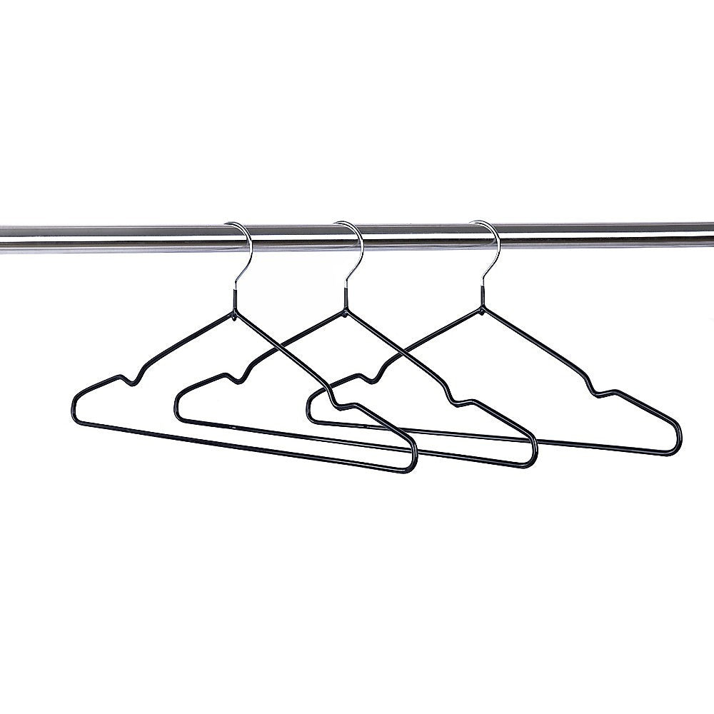 100x Metal Clothes Hangers Non Anti Slip Rubber Coated Wire Suit Coat Hanger 4