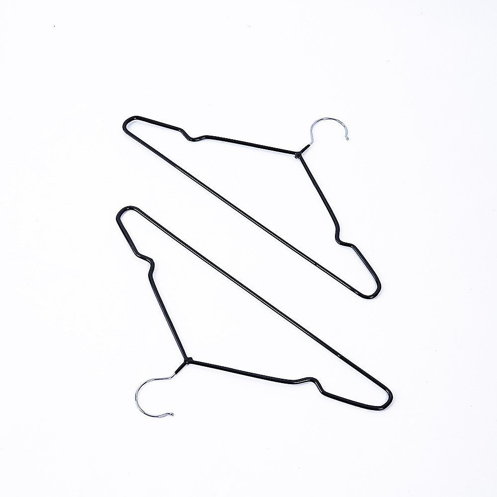 100x Metal Clothes Hangers Non Anti Slip Rubber Coated Wire Suit Coat Hanger 7