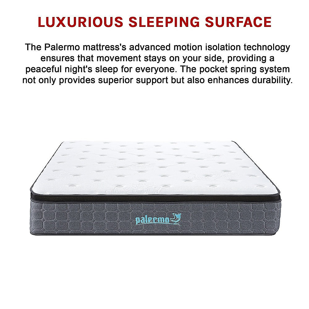 Mattress King Euro Top Pocket Spring Motion Isolation CertiPUR-US Certified 11