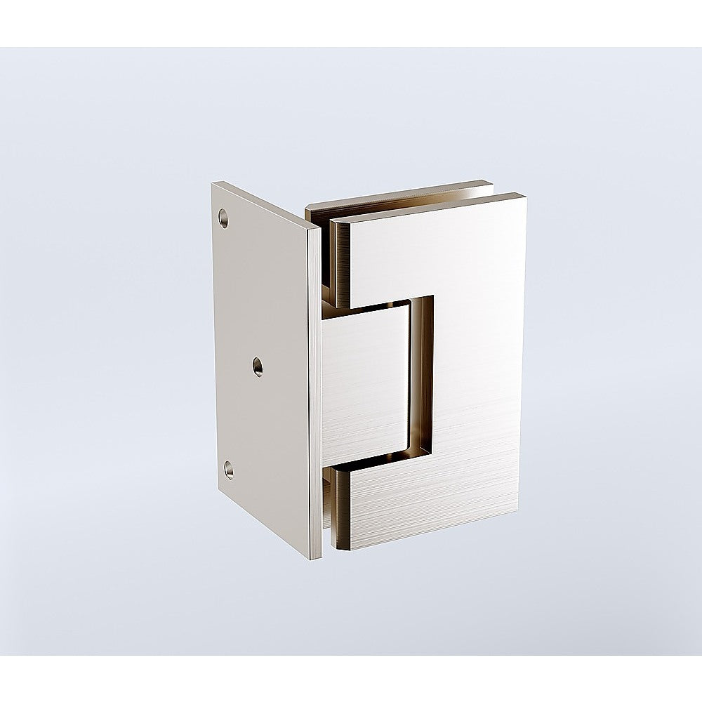 90° Stainless steel Glass Shower Door L-Hinge in Nickel