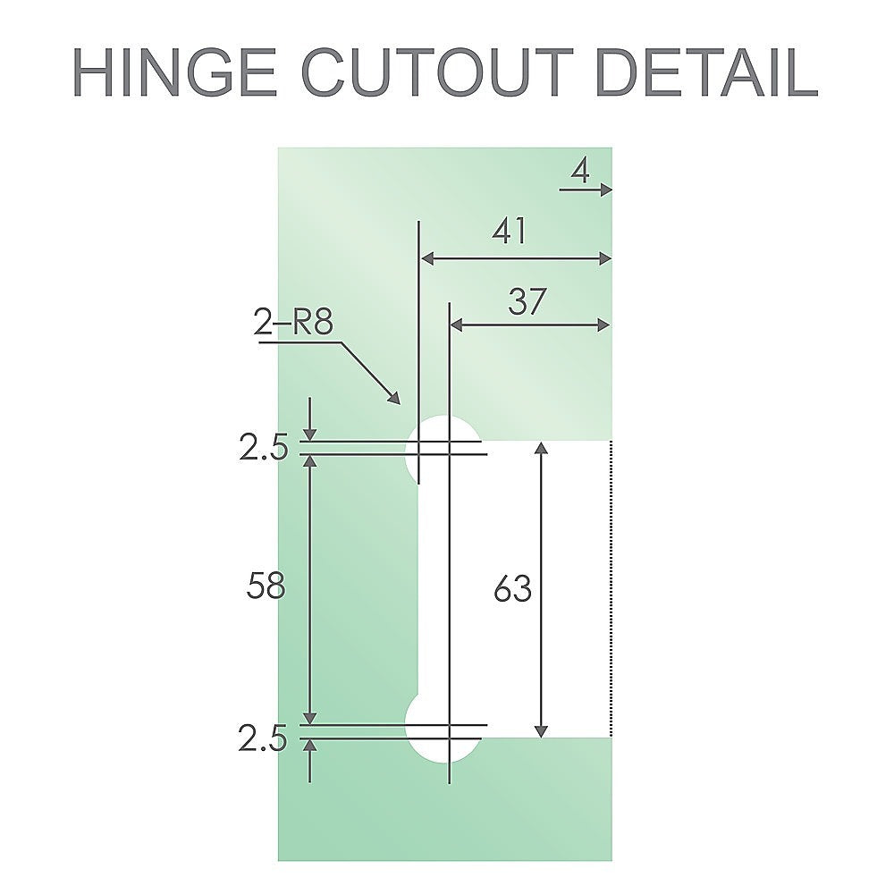 90° Stainless steel Glass Shower Door L-Hinge in Nickel 5
