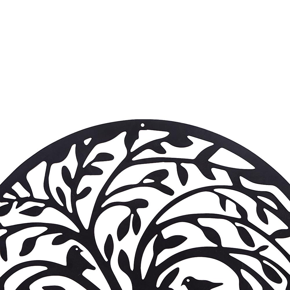 60cm Tree of Life & Birds Round Metal Wall Garden Art Sculpture 5