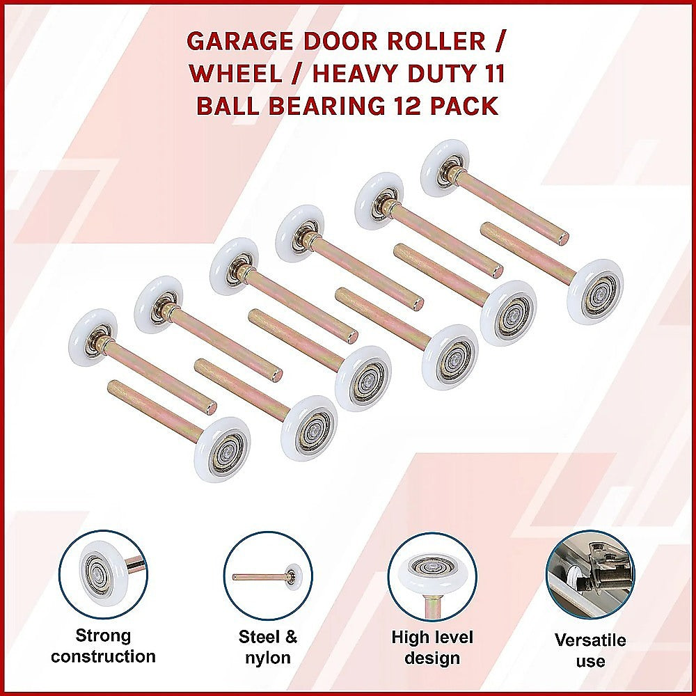 Garage Door Roller / Wheel / Heavy-duty 11 Ball Bearing 12 Pack 3