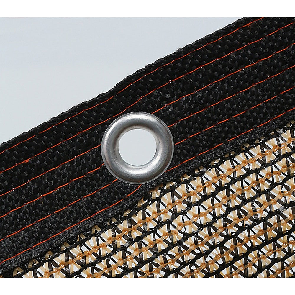 15m x 2m Fence Windscreen Privacy Screen Shade Cover Coffee Fabric Mesh Garden 5