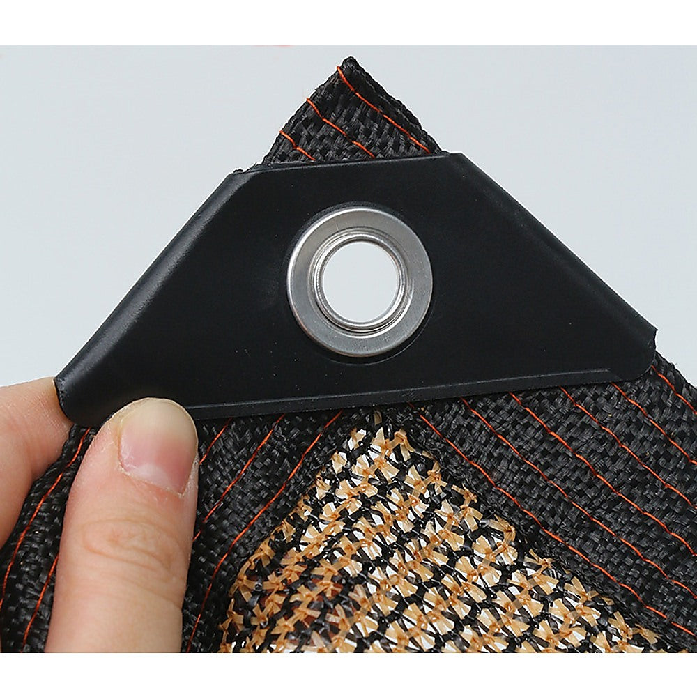 15m x 2m Fence Windscreen Privacy Screen Shade Cover Coffee Fabric Mesh Garden 6