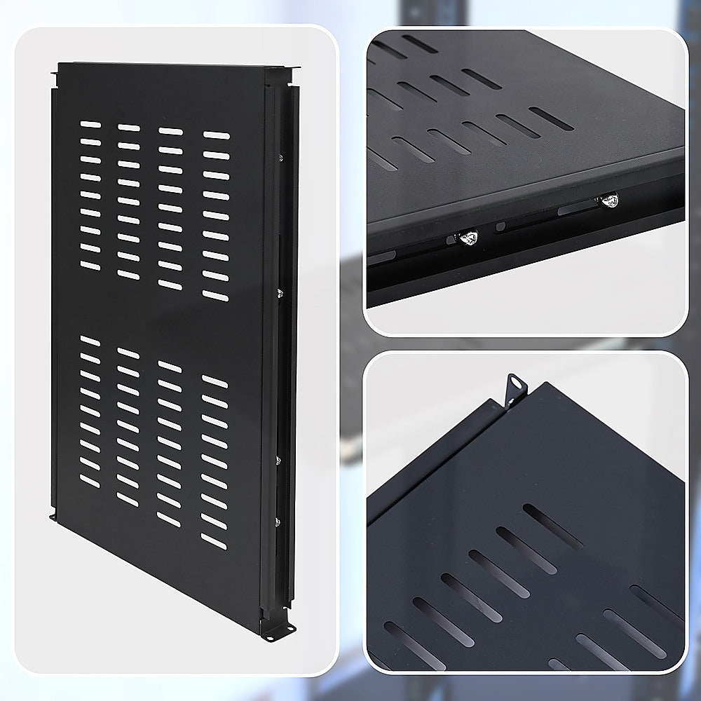 1U 1RU Sliding Shelf 26" Inch Deep Vented for 19" Rack System Server Cabinet 5