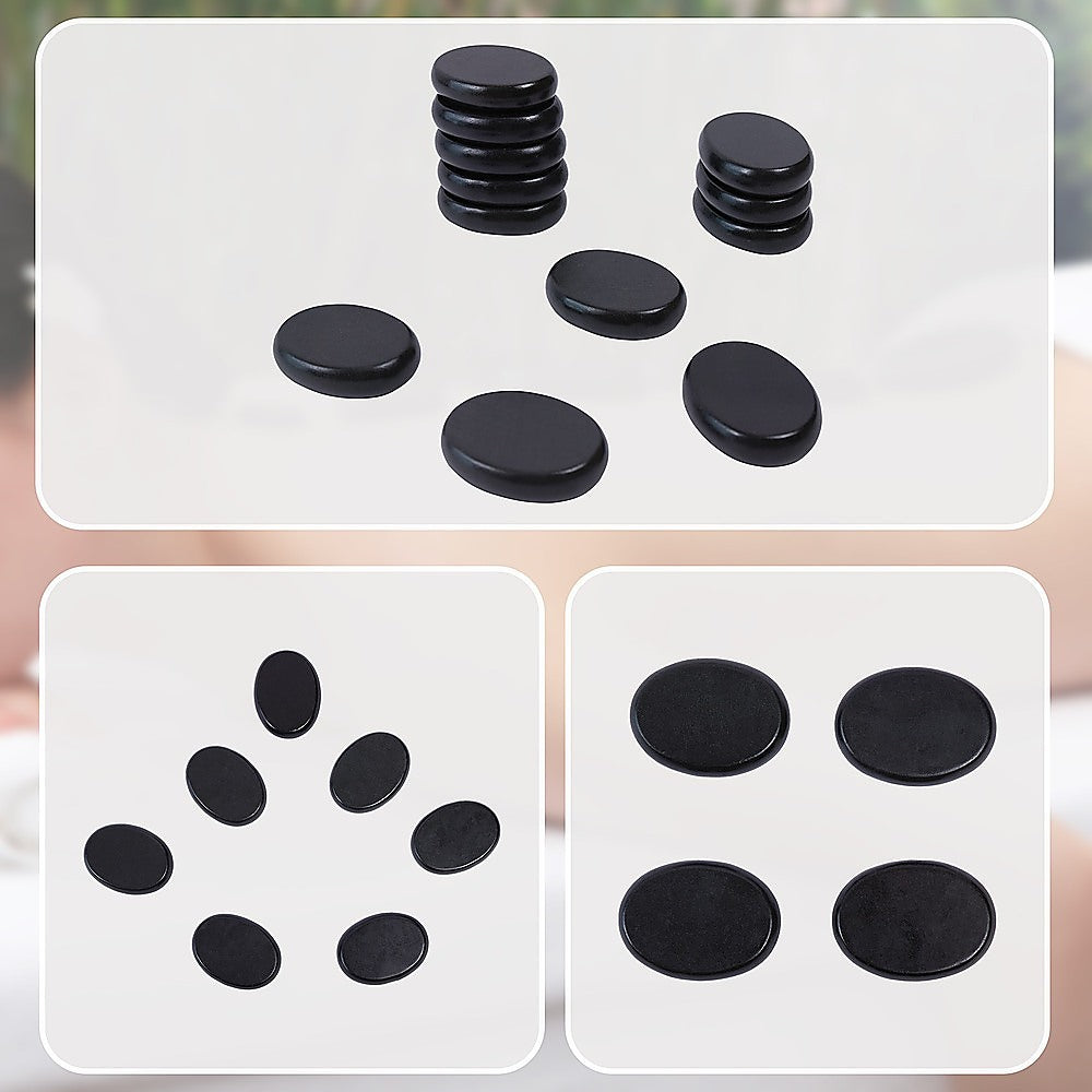 12pcs Hot Massage Stone Basalt Stones Kit Set Rock SPA Oiled Massage Tool 6