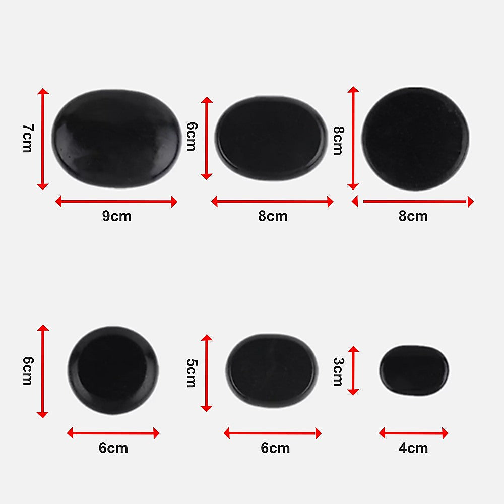 12pcs Hot Massage Stone Basalt Stones Kit Set Rock SPA Oiled Massage Tool 11