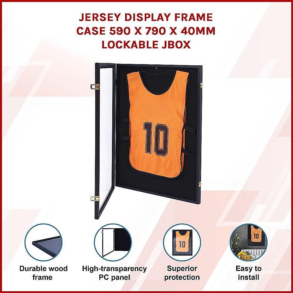 Jersey Display Frame Case 590 x 790 x 40mm Lockable JBox 3