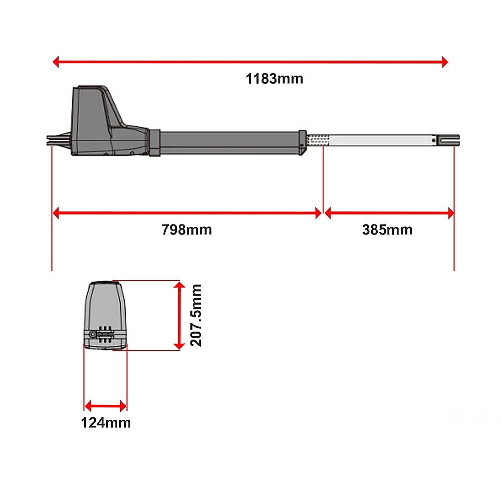 400KG Single Swing Auto Motor Remote Gate Opener 10