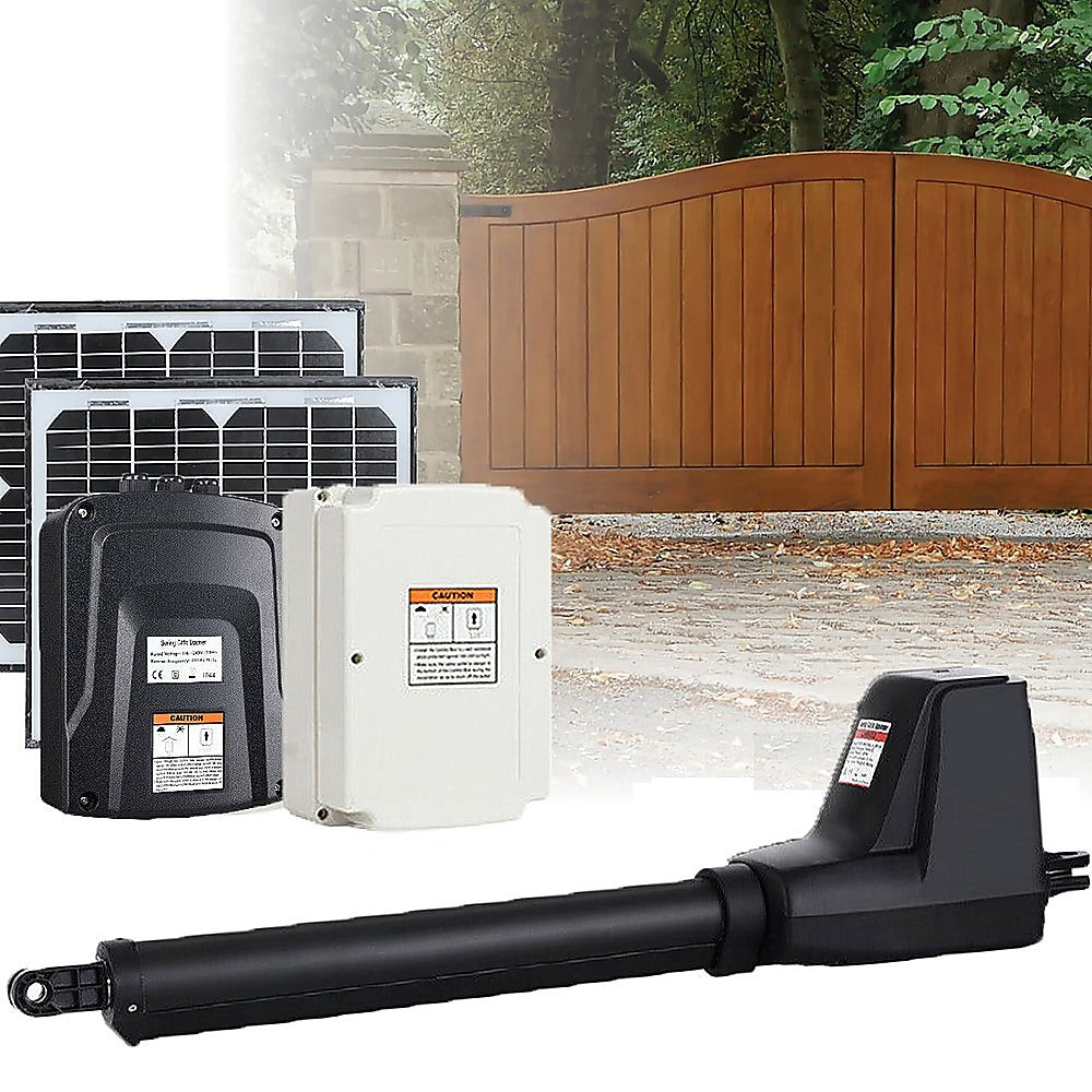 400KG Single Swing Auto Motor Remote Gate Opener With 20W Mono Backup Solar 3