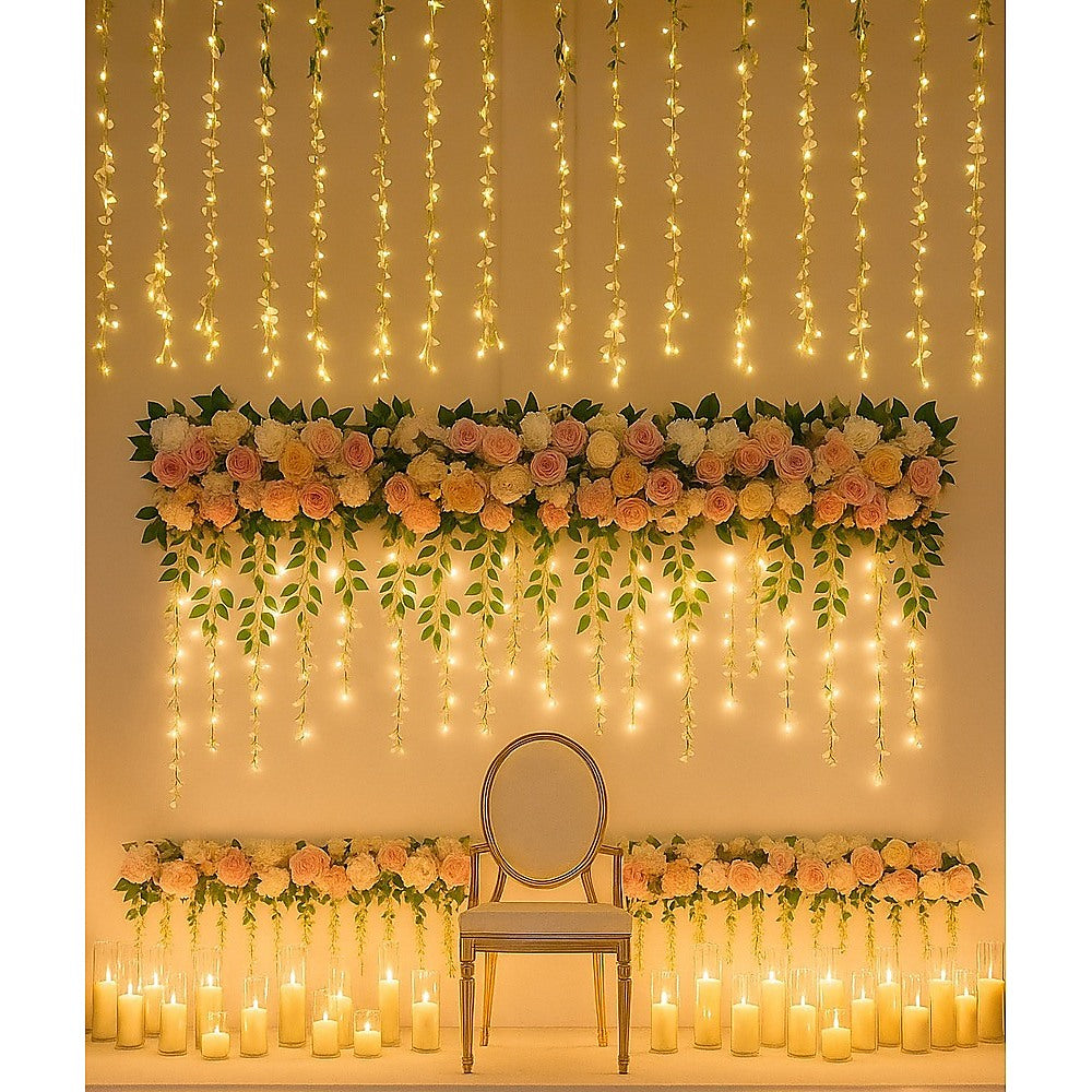 1M Artificial Flower Runner Arrangement Panel Wall Rose DIY Wedding Party Décor 4
