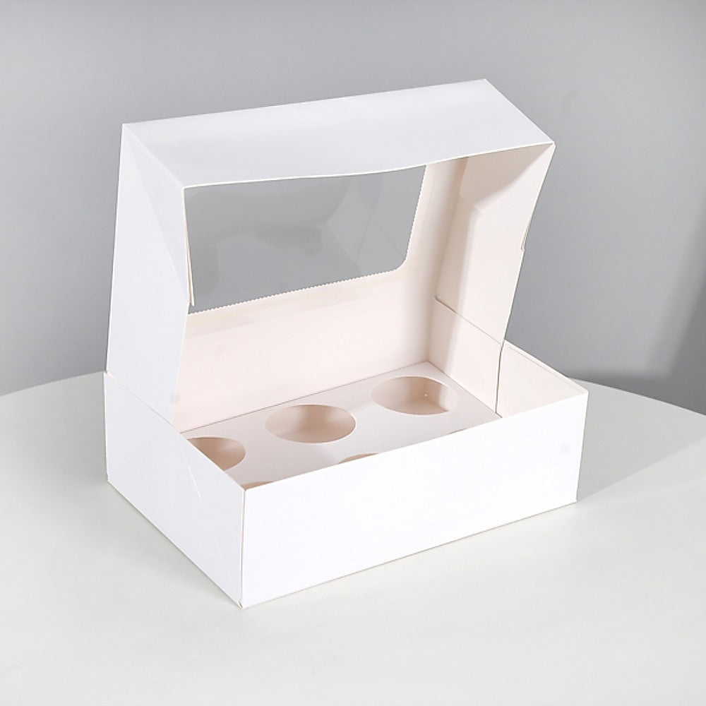 Cupcake Box 6 Holes Window Cake Party Favour 100 Boxes 3