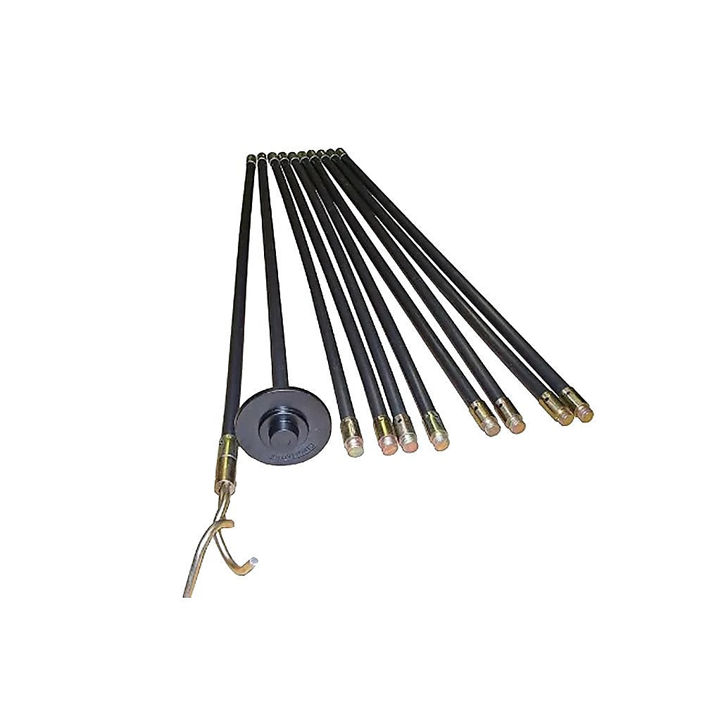 9m Drain Rod Set Kit Plunger Worm Scraper Cleaning Rods Rodding Carry Bag 4