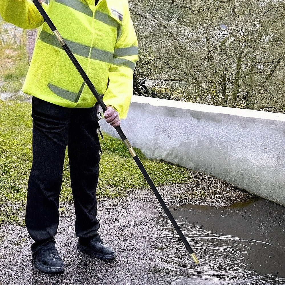 9m Drain Rod Set Kit Plunger Worm Scraper Cleaning Rods Rodding Carry Bag 5