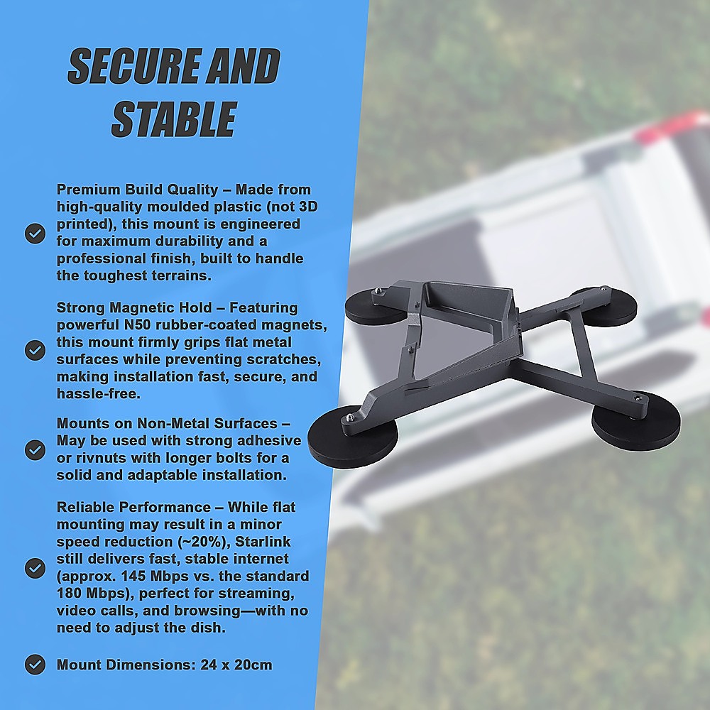 Flat Magnet Mount Starlink Mini Compatible 11