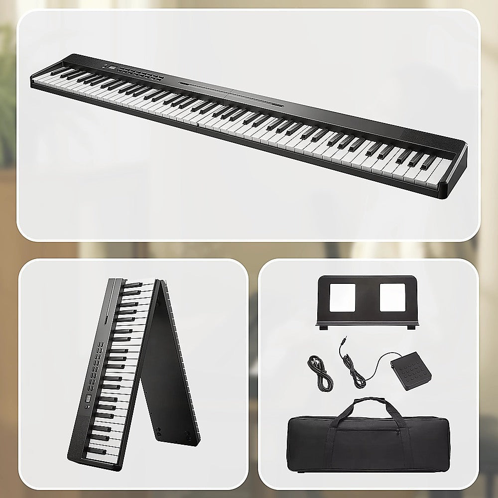 Folding Digital Piano 88 Key Velocity-Sensitive + Carry Case Pedal 8