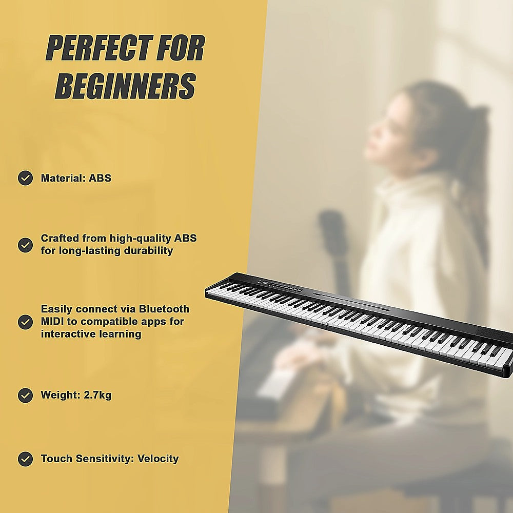 Folding Digital Piano 88 Key Velocity-Sensitive + Carry Case Pedal 9