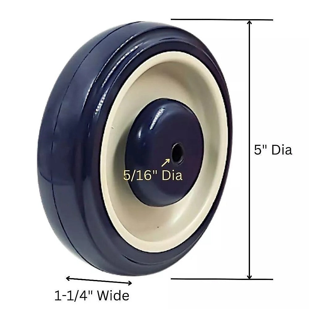 8 x 5" Diameter Wheels Nuts and Bolts included 6