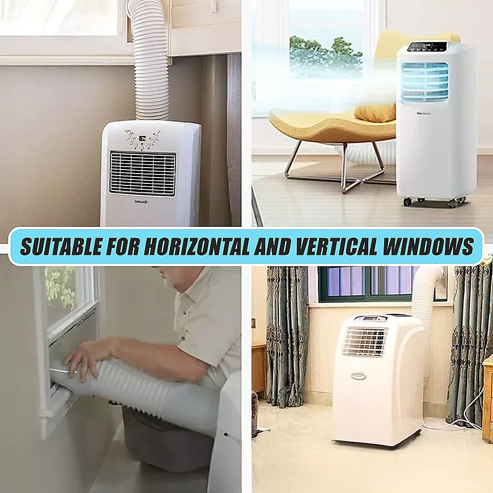 Portable Air Conditioner Window Slide Kit Part Exhaust Adaptor Hose Pipe & Plate 8