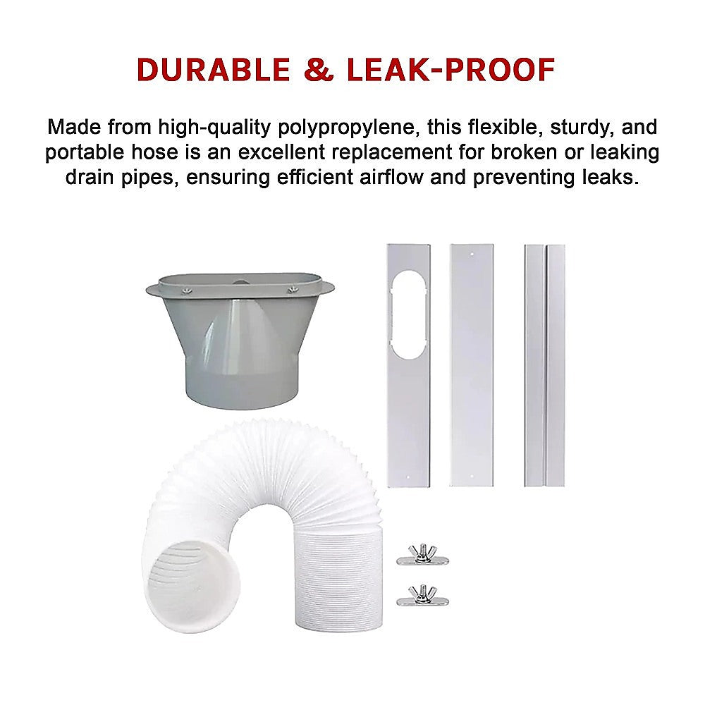 Portable Air Conditioner Window Slide Kit Part Exhaust Adaptor Hose Pipe & Plate 11