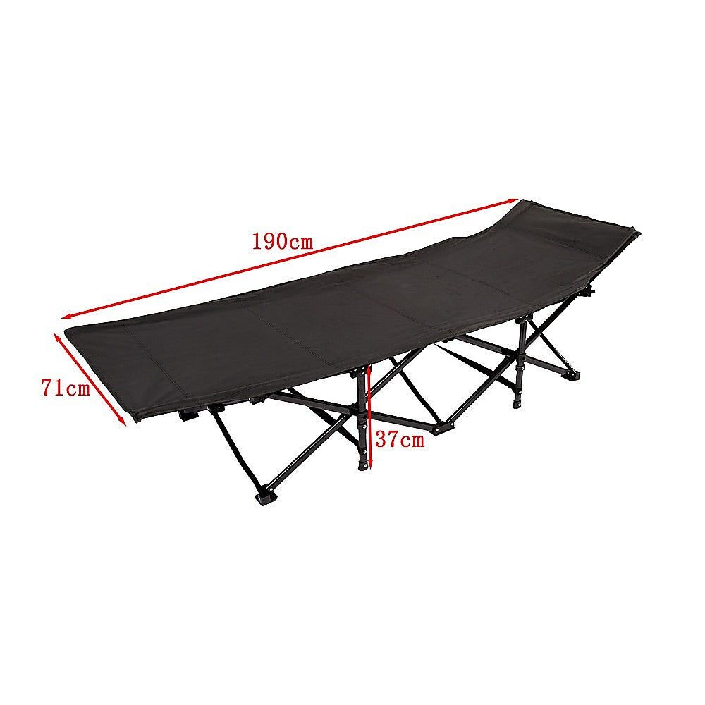 Camping Bed Elevated Cot with Mattress – Foldable Outdoor Sleeping Bed for Adults 12