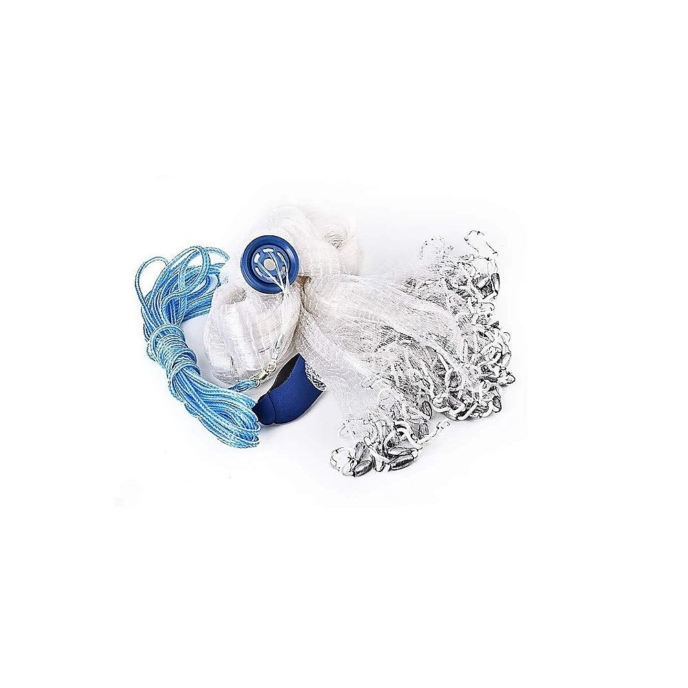 3m Nylon Fishing Cast Net – Quick Throw Mesh with Chain Weights & Drawstring 4