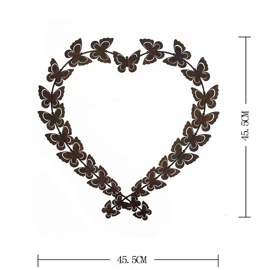 Flutter Of Butterflies As Heart Wall Art 48cm 5