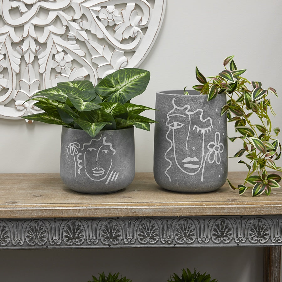 Potted Hanging Artificial Verigated Weeper 72cm 3