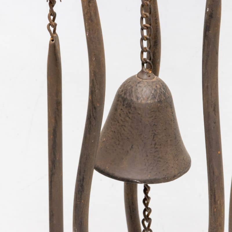 Hanging Chicken Windchime + Cast Iron Bell 78cm 4