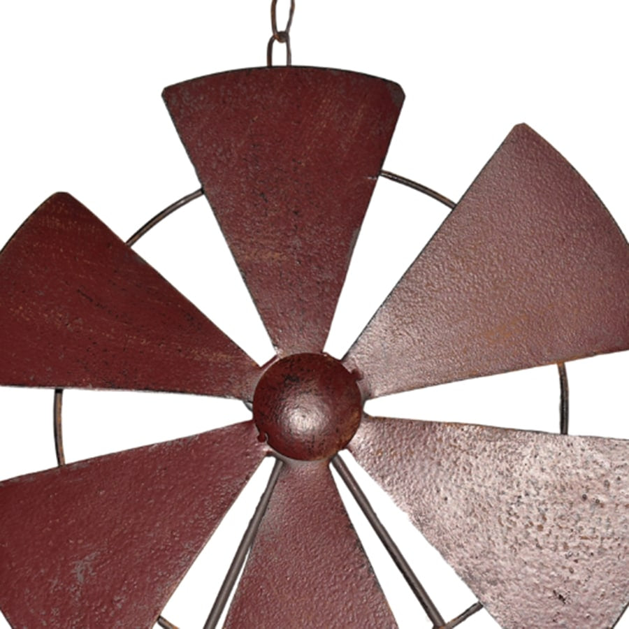 Hanging Welcome Windmill w Bell + Butterflies 88cm 5
