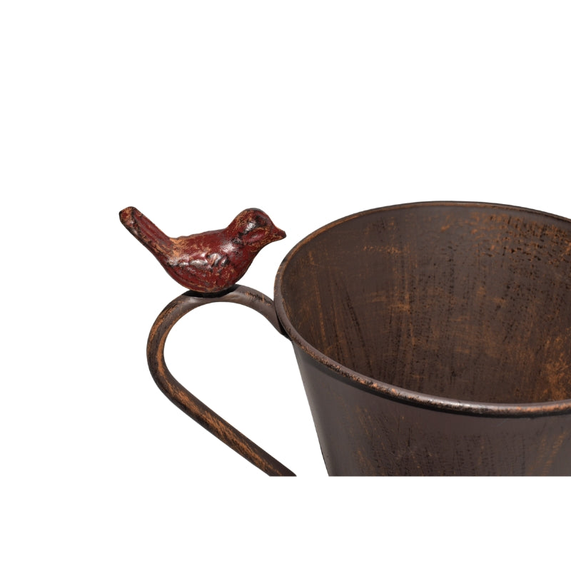 Watering Can Shape Potplanter w Yellow Flower 34cm 4