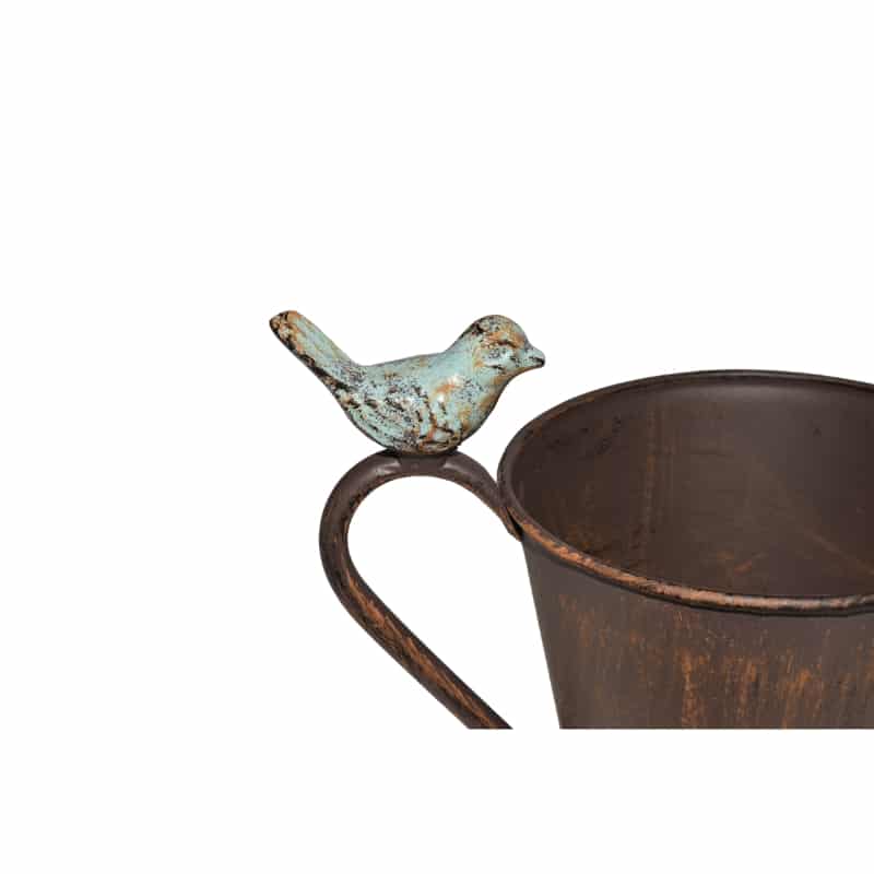 Watering Can Shape Potplanter w Blue Flower 28cm 4