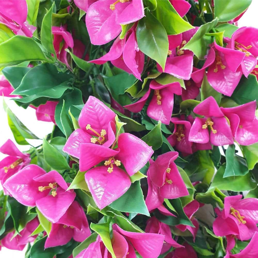Hanging Artificial Bougainvillea Plant (Pink / Lilac) UV Resistant 90cm 3
