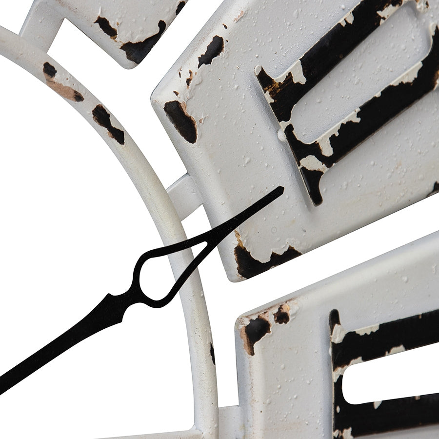 Large Antique White Roman Numeral Wall Clock 84cm 3