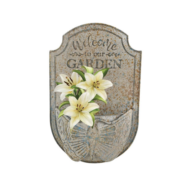 Welcome to Our Garden Wall Planter 23x36cm