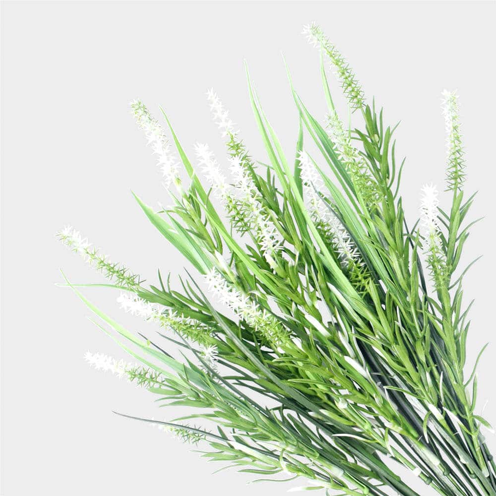 Long Artificial Lavender Stem (White) 50cm UV Resistant 5