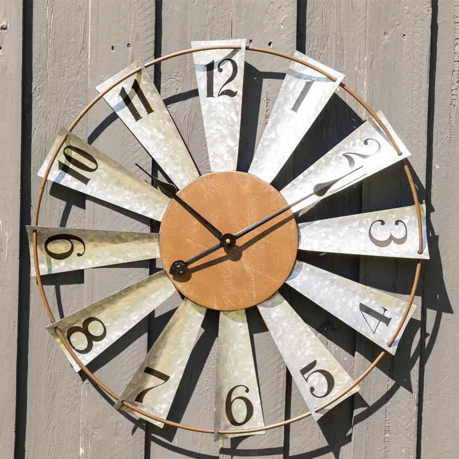 Windmill Wall Clock 60cm 4