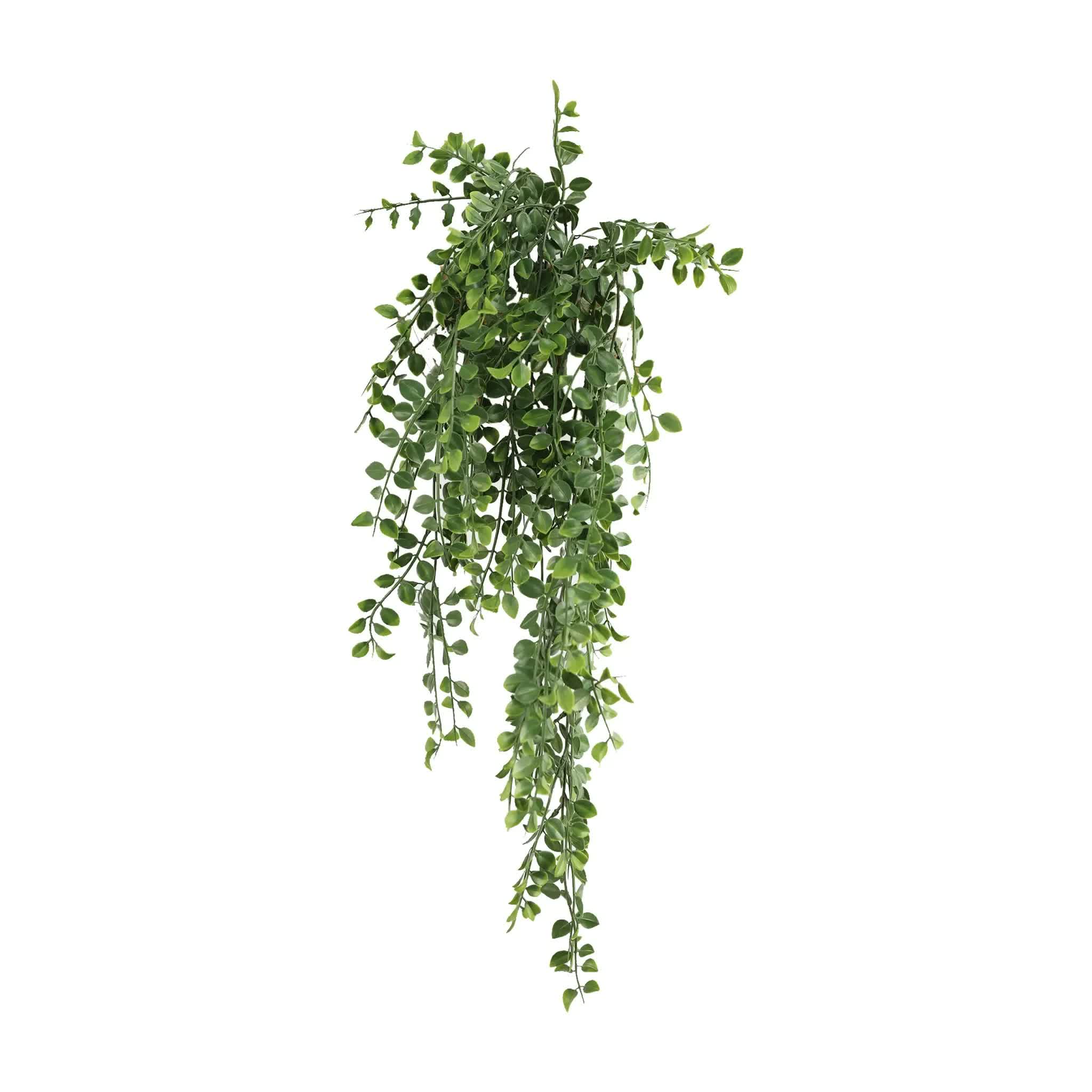 Artificial Hanging Dark Green Hanging Pearls Garland Bush UV Resistant and Fire Rated 20cm x 79cm