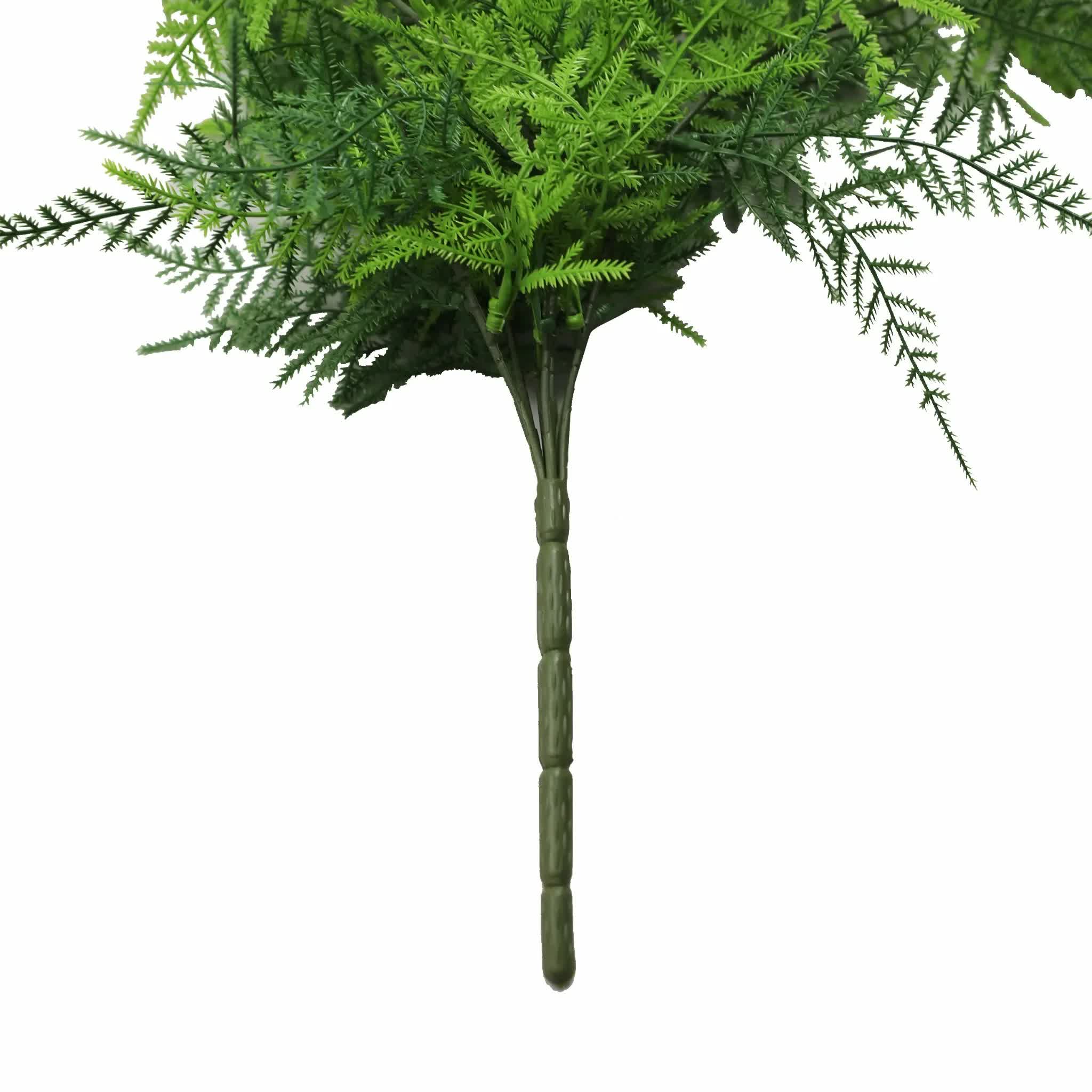 Artificial Hanging Lace Fern Vivid Green Garland Bush UV Resistant and Fire Rated 15cm x 76cm 5