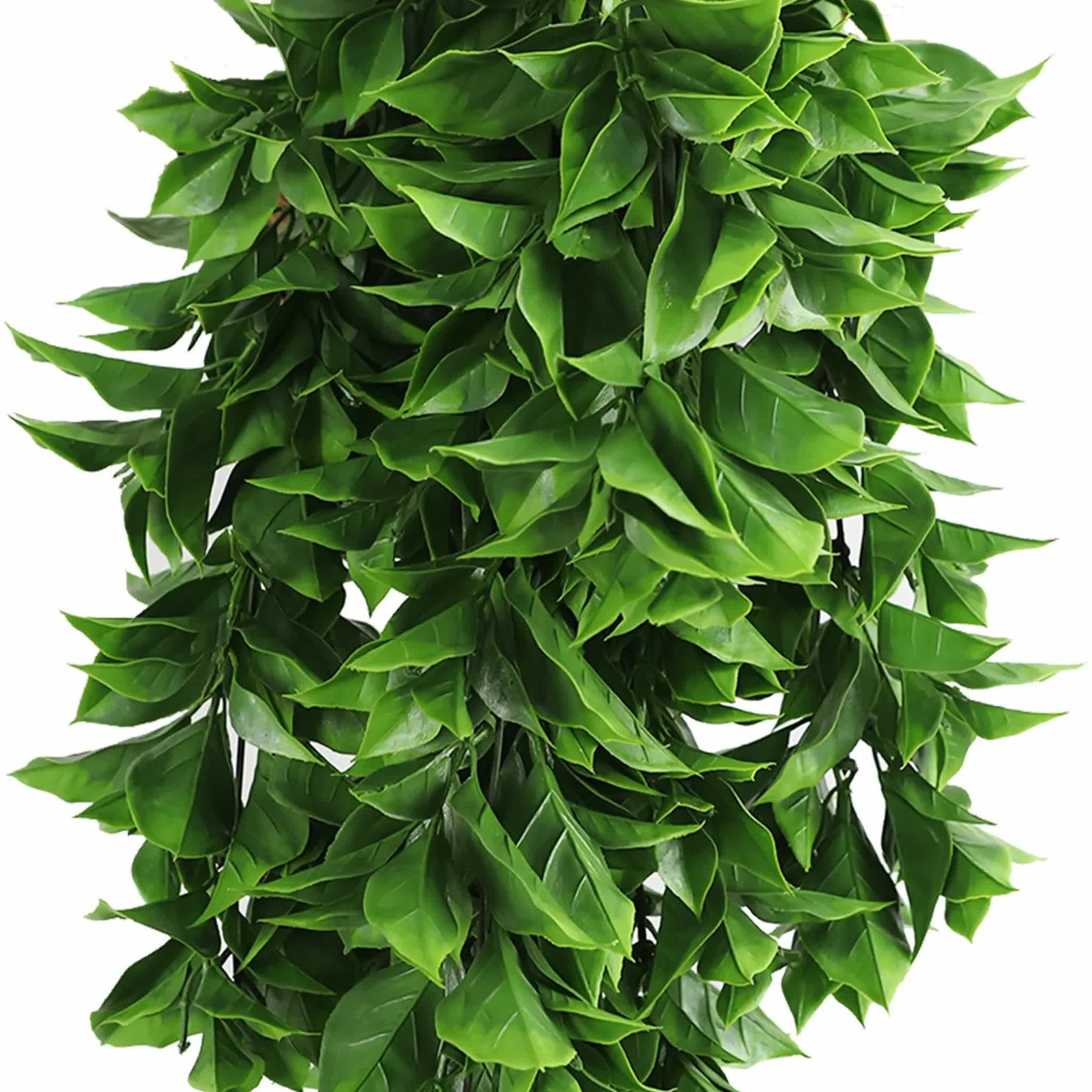 Artificial Dense Hanging Flowering Pothos Bush Vivid Green UV Resistant and Fire Rated 27cm x 72cm 3