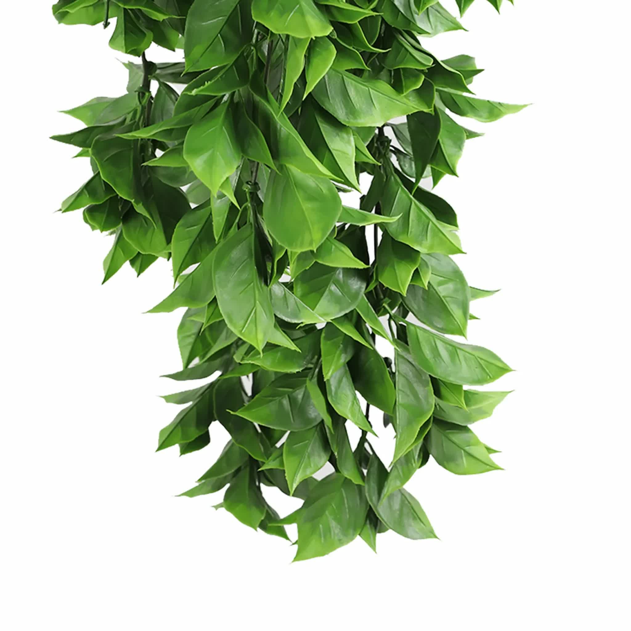 Artificial Dense Hanging Flowering Pothos Bush Vivid Green UV Resistant and Fire Rated 27cm x 72cm 4