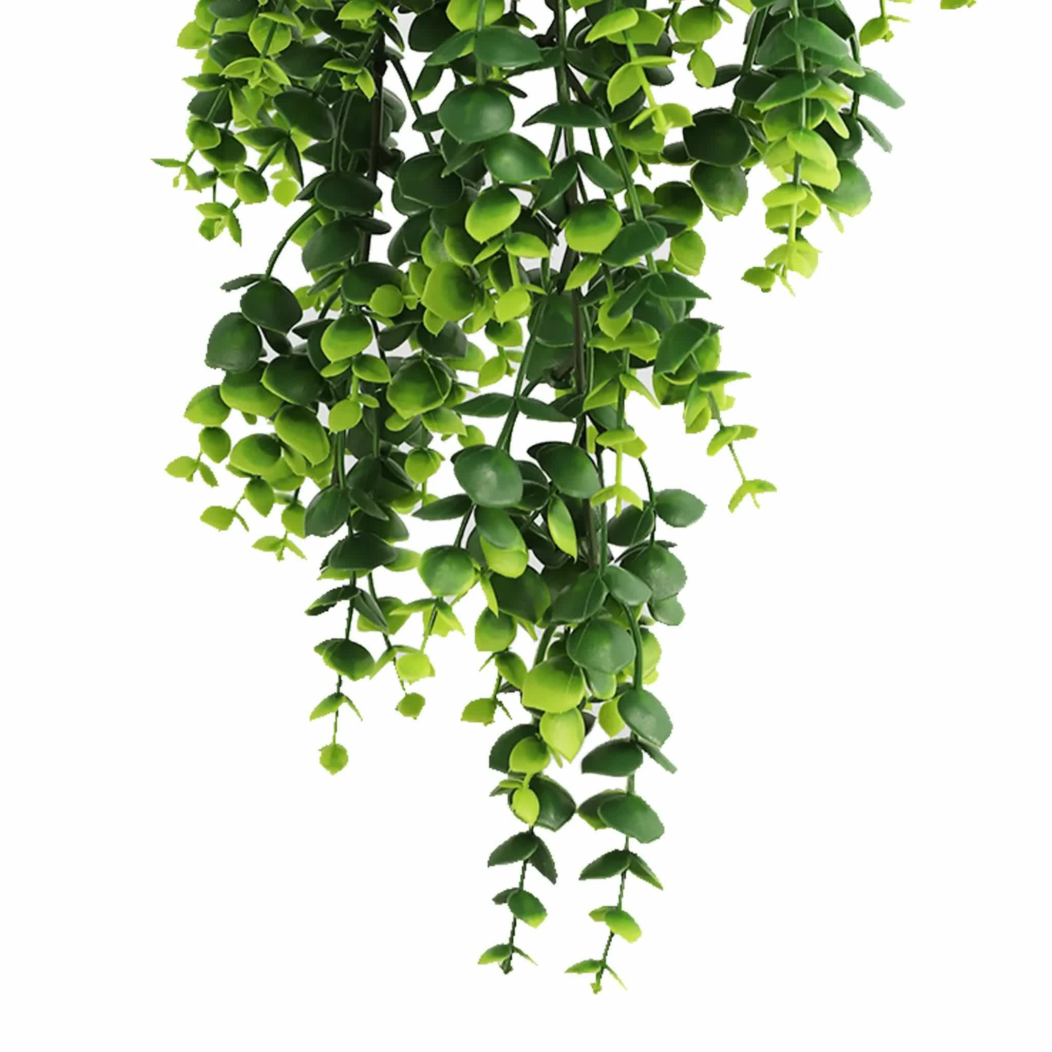 Artificial Dense Hanging Lush Green Eucalyptus Garland Bush UV Resistant and Fire Rated 18cm x 77cm 3