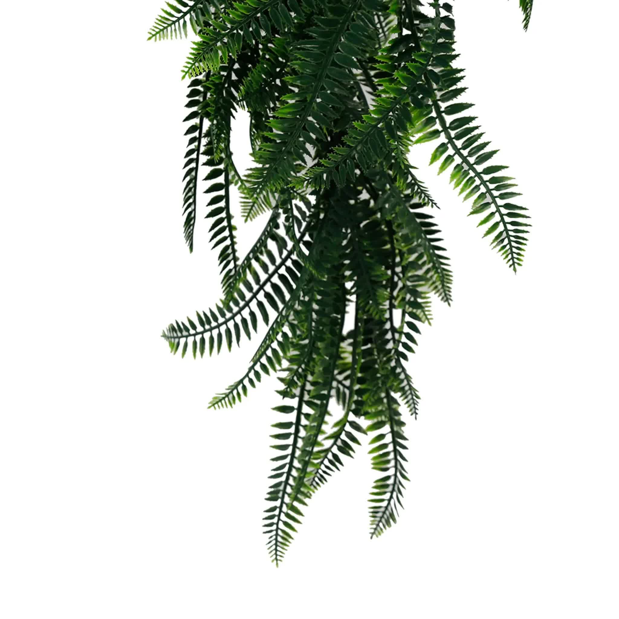 Artificial Hanging Dense Boston Fern Garland Bush UV Resistant and Fire Rated 27cm x 84cm 3