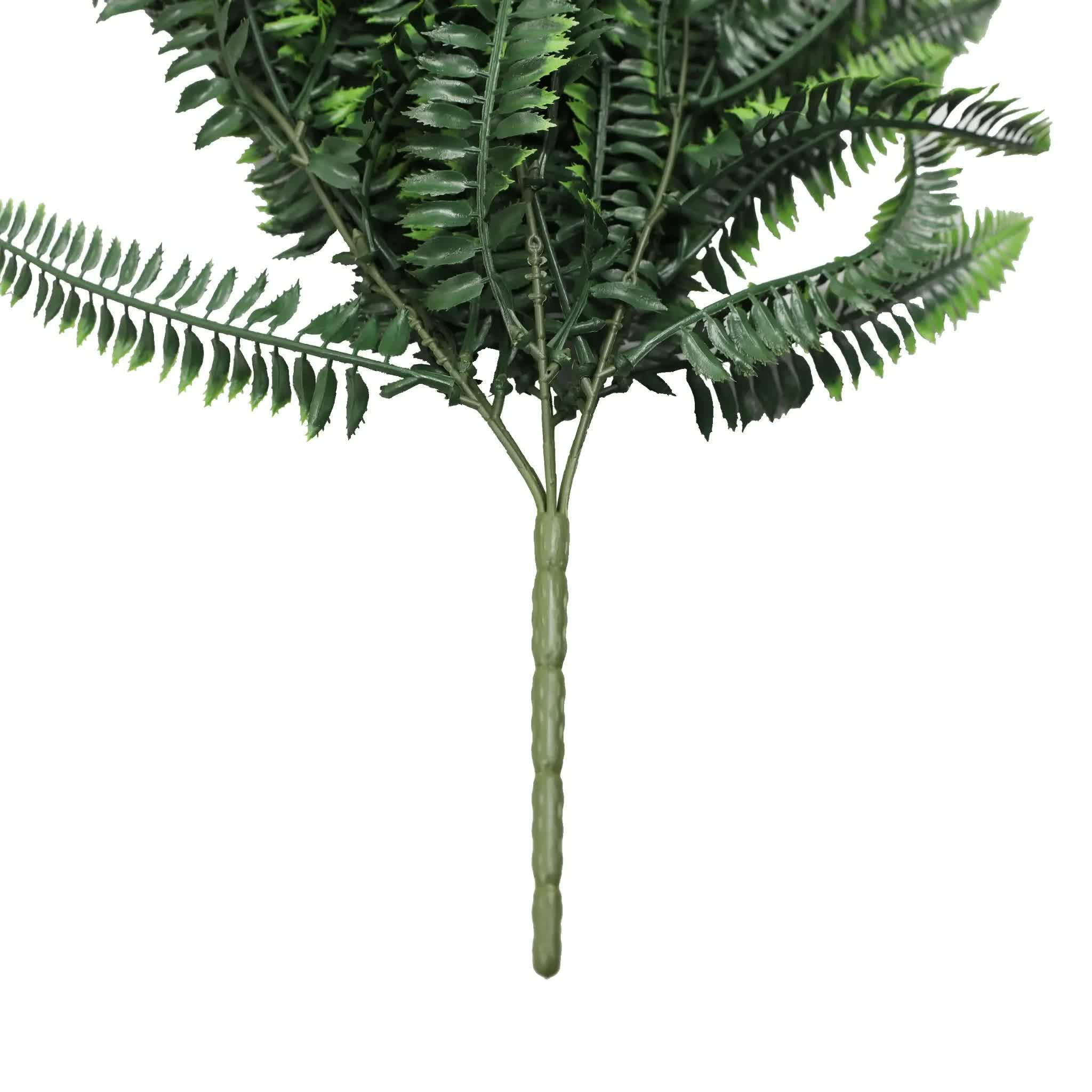 Artificial Hanging Dense Boston Fern Garland Bush UV Resistant and Fire Rated 27cm x 84cm 4