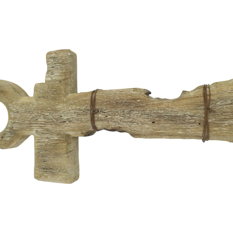 Handcrafted Anchor Wall Hanging w 3 Hooks 63cm 3