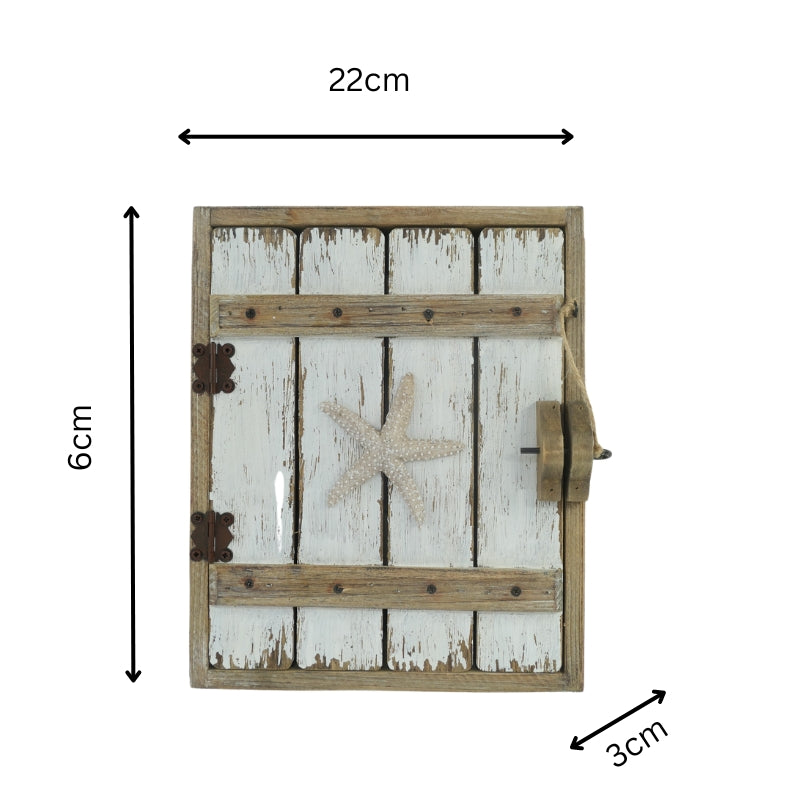 Handcrafted Wall Hanging Beach House Keybox 22cm 5