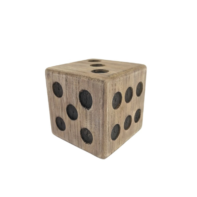 Natural Finish Square Dice 13cm 3