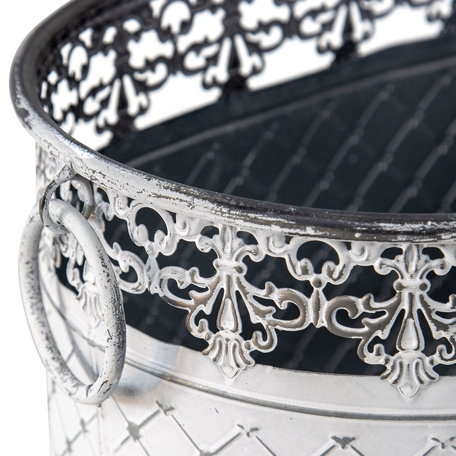 Set 2 French Country Oval Planter / Storage 40cm